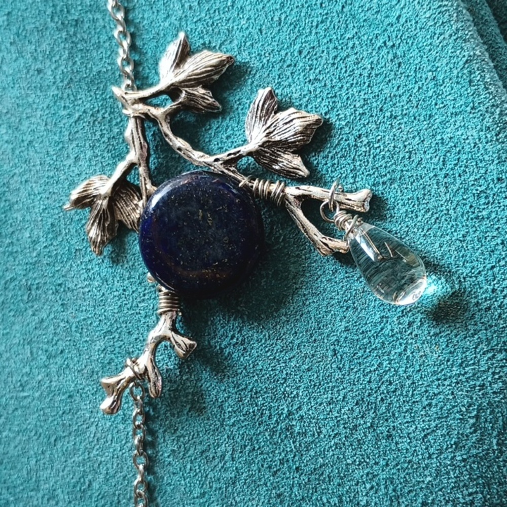 Dark Night Sodalite Silhouette Necklace - Picture 7 of 10